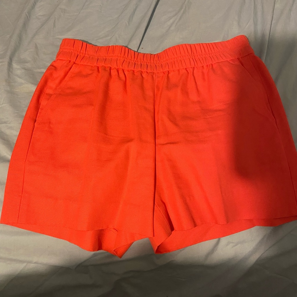Coral linen material J crew shorts